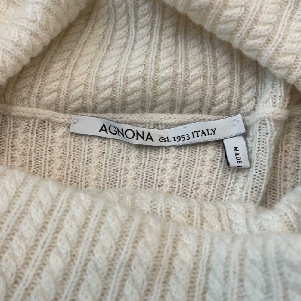 Angnona 100% Cashmere Ivory turtleneck US 2/4 - Picture 3 of 6